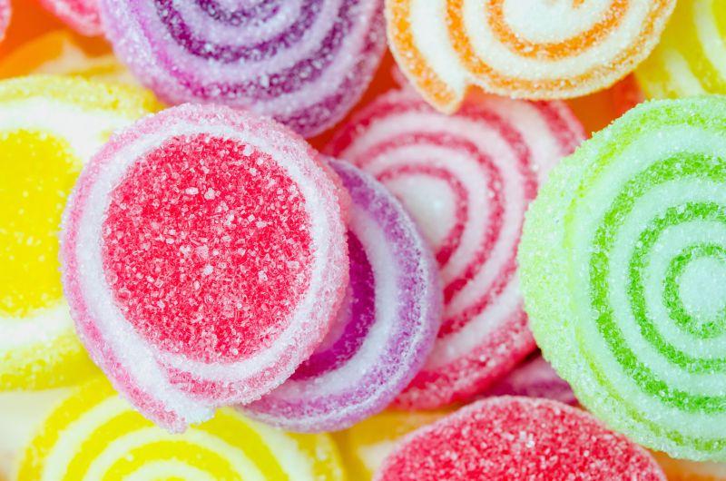 精致美味的彩色糖果