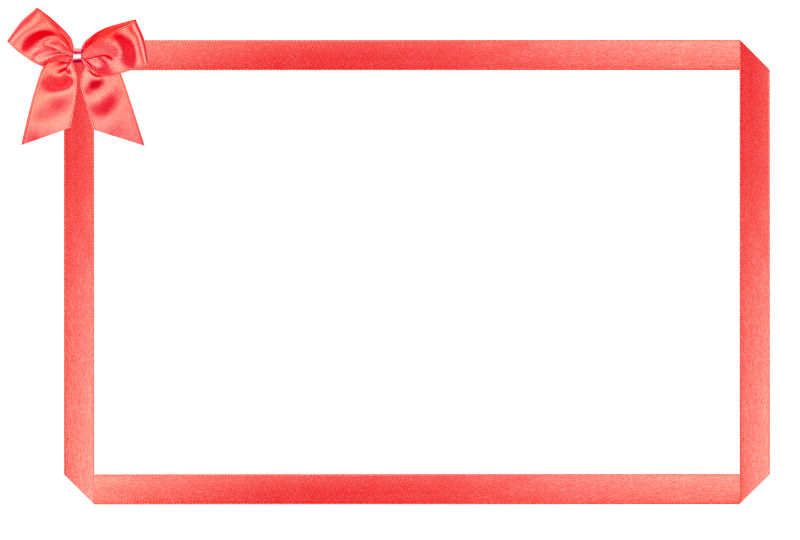 用红色丝带做成的长方形