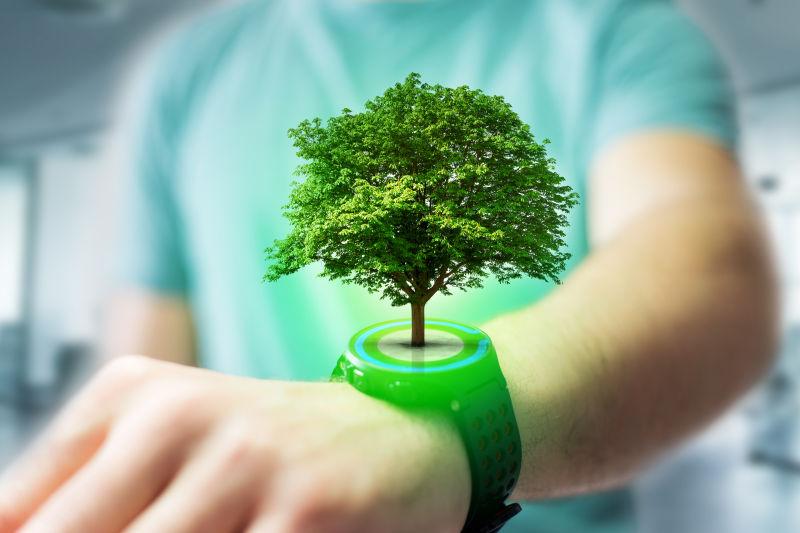 走出智能手机的绿色生态概念