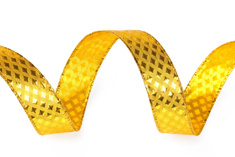 黄色的包装丝带