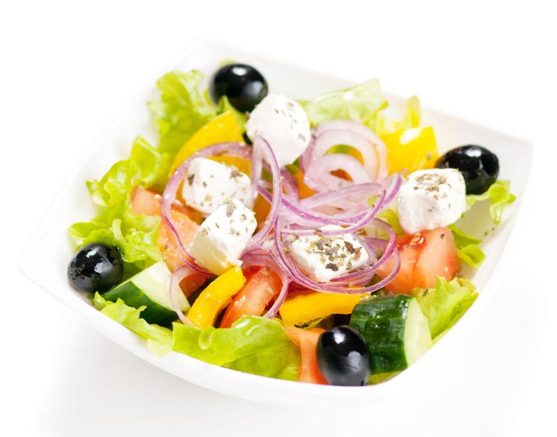 新鲜的豆腐蔬菜沙拉