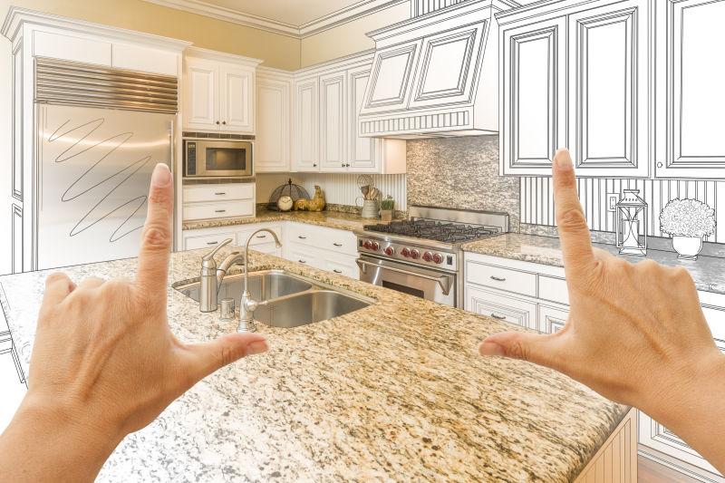 女性手工框架定制厨房设计