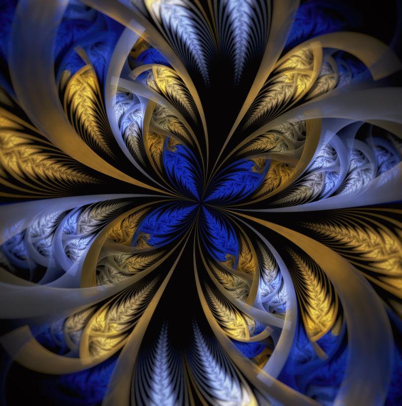 黑暗的分形花创意图形设计