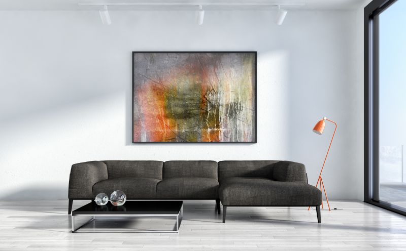 客厅里的沙发和茶几