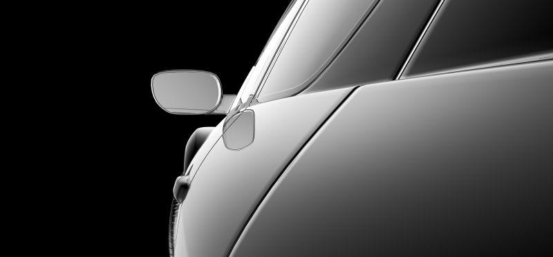 黑色车漆的汽车模型