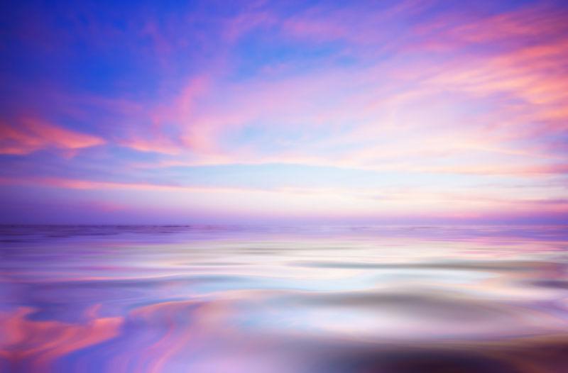 海洋与日落美景