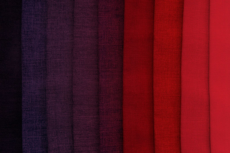 颜色不同的纺织面料