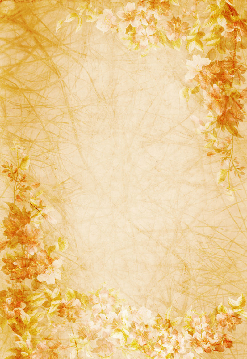 带着花纹的黄色旧纸