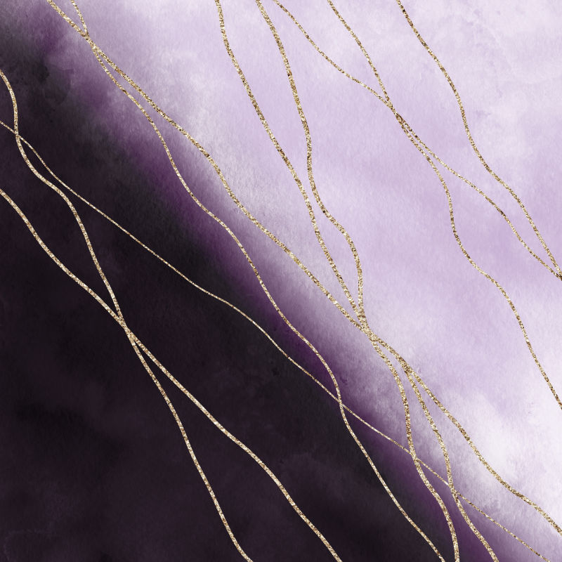 装饰金色丝线紫色渐变背景