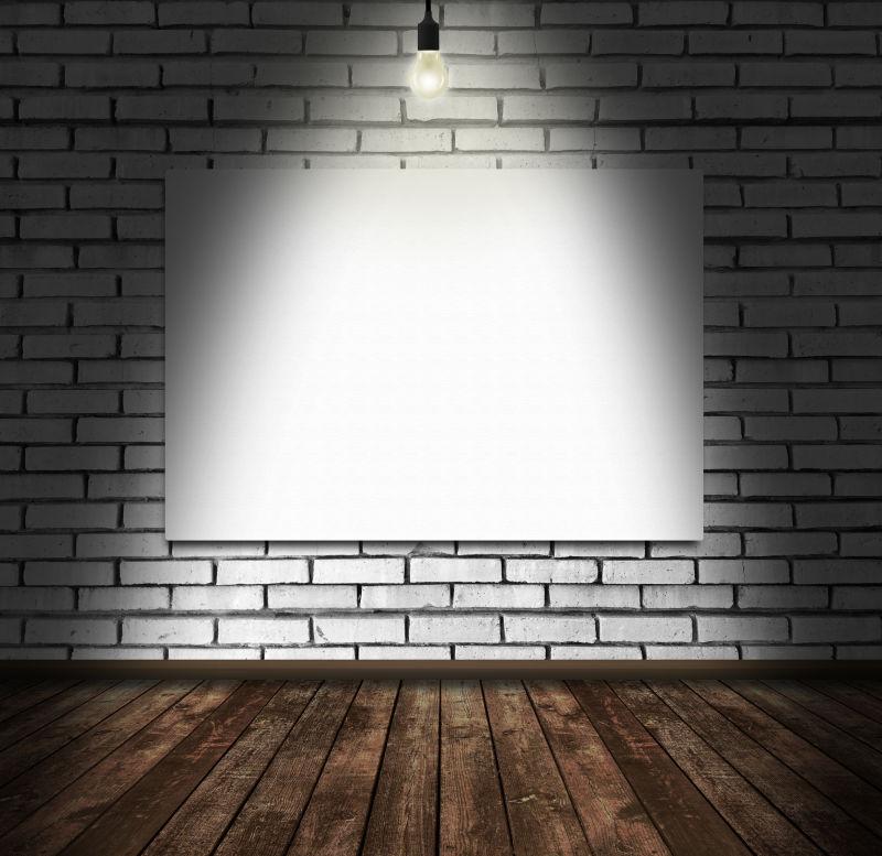 墙壁和空白海报