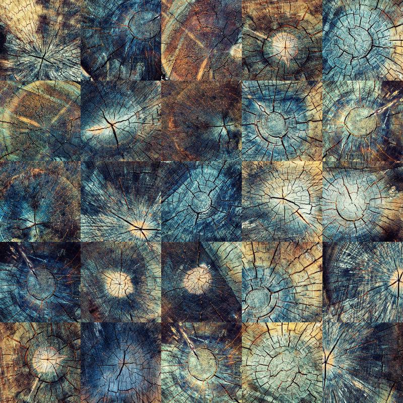 木头纹理拼接背景