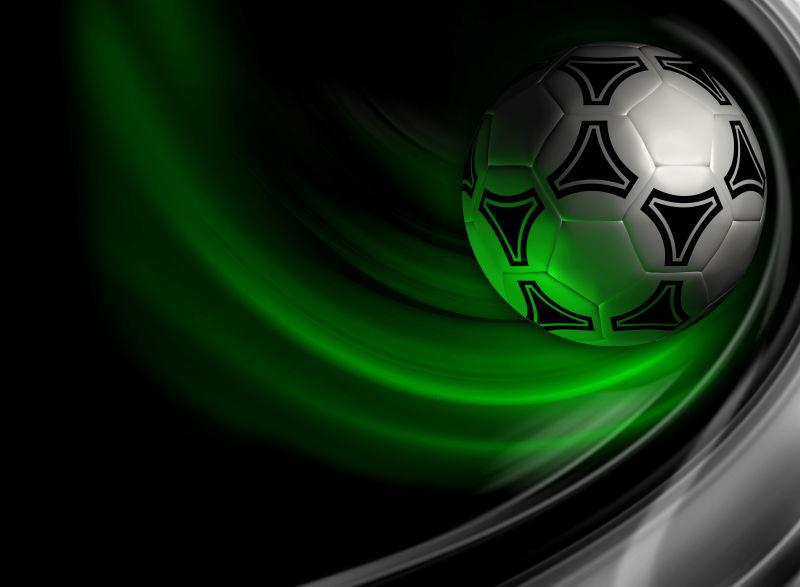绿色抽象足球背景