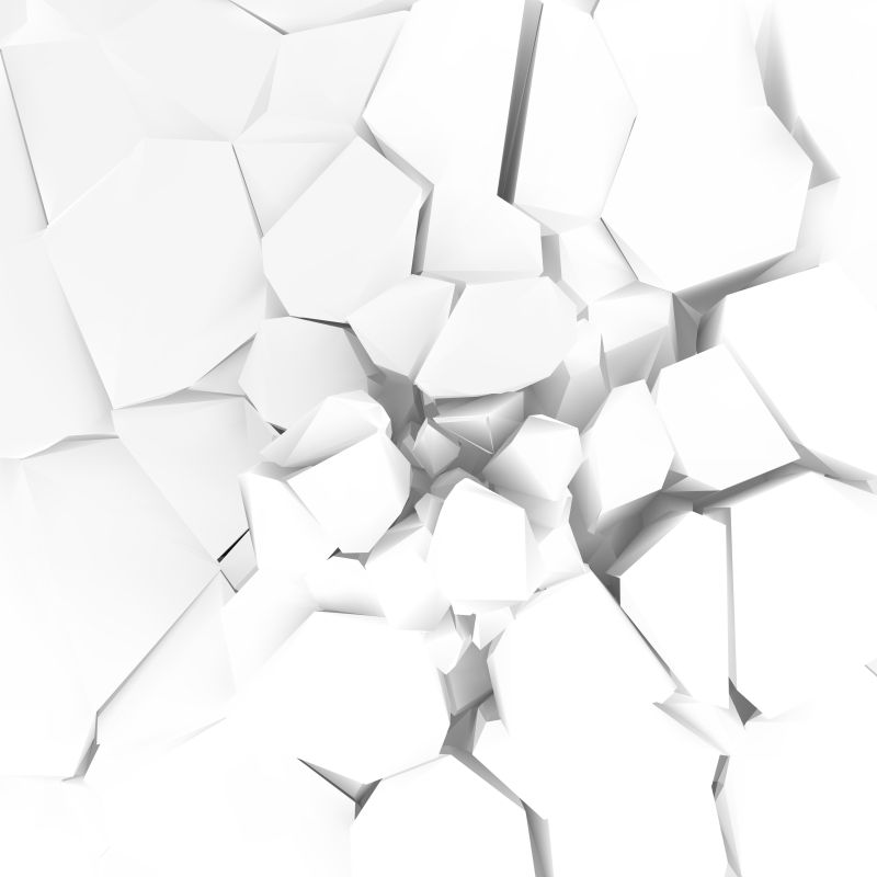 破裂的白色地面