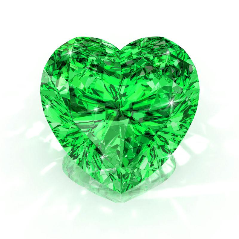 绿色心形钻石