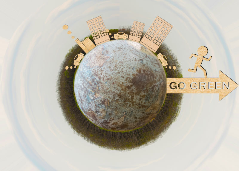 地球污染逃离地球概念