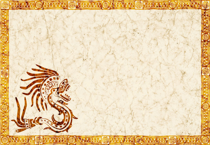 羽蛇神标志纸张矢量图