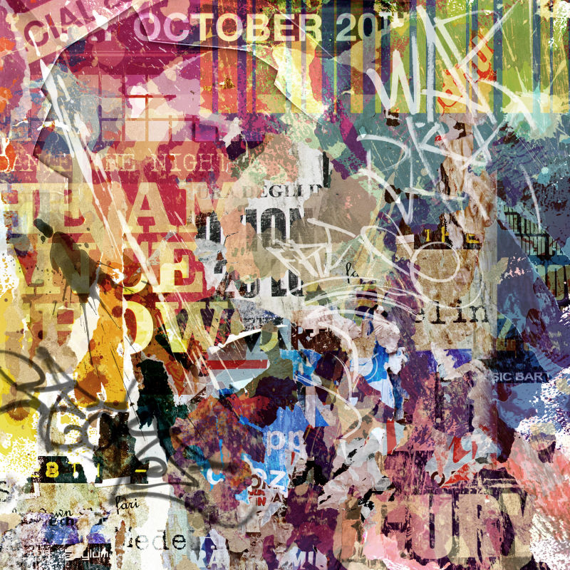 破旧的海报涂鸦