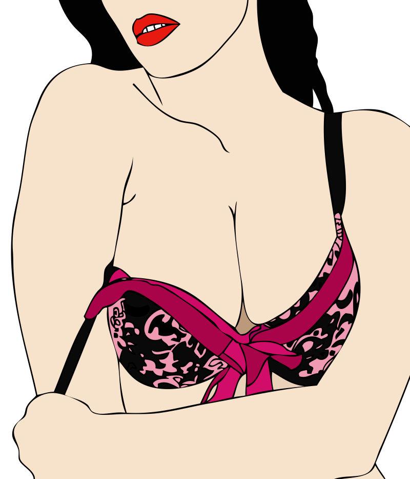 白色背景上穿着性感内衣的女人