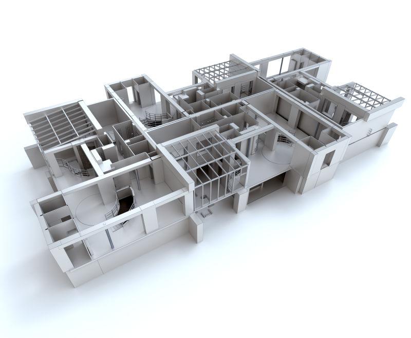 白色住宅综合体结构