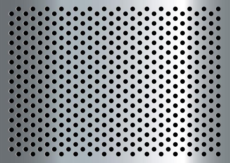 具有空穴和光反射的银抽象金属背景