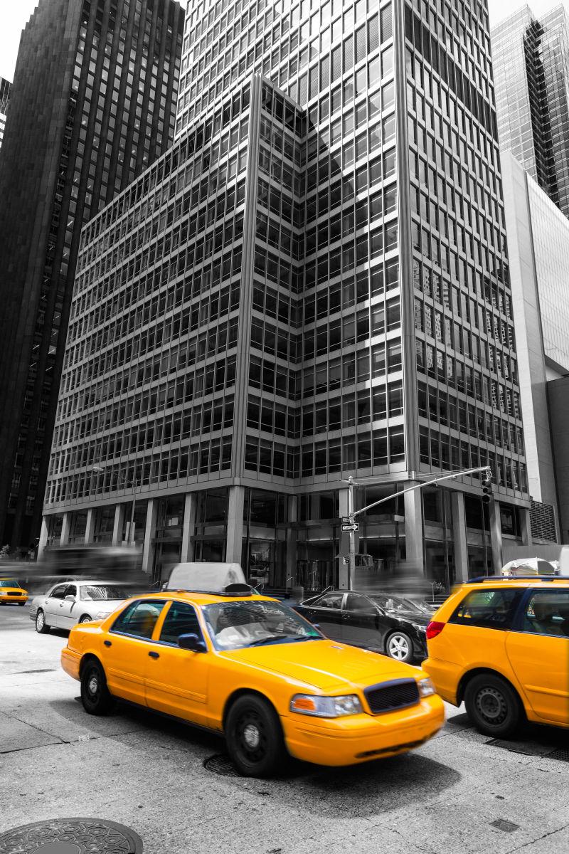 曼哈顿市的黄色出租车