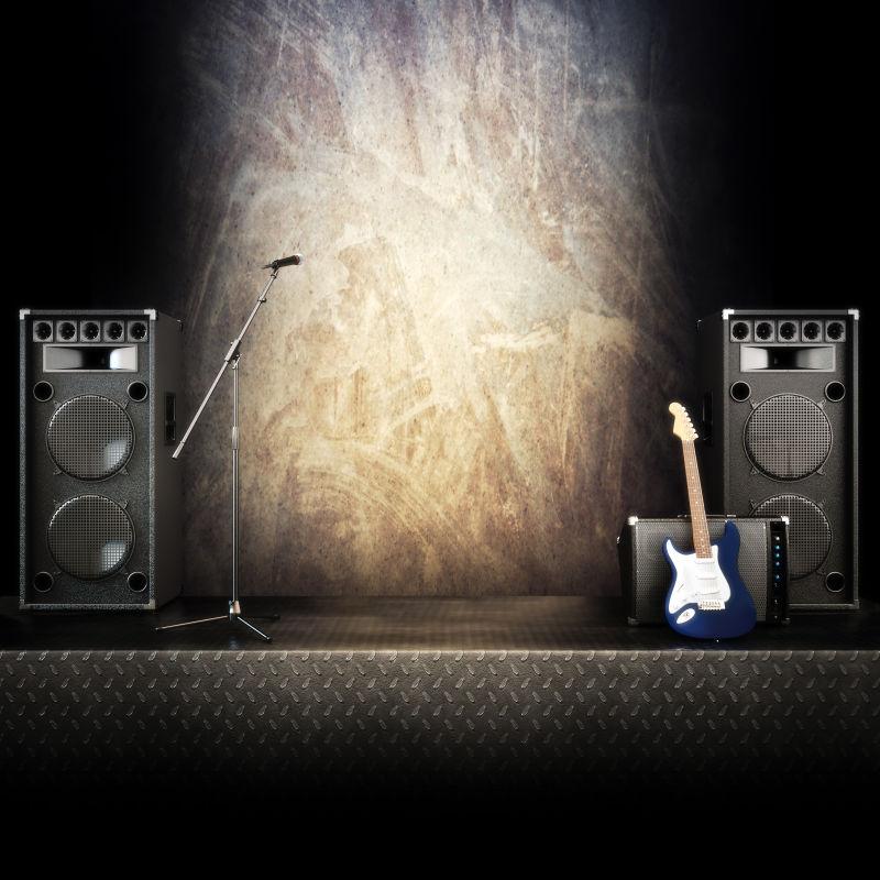 重金属摇臂舞台主题背景