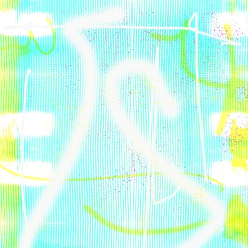 黄色和薄荷绿背景上的白色线条背景图