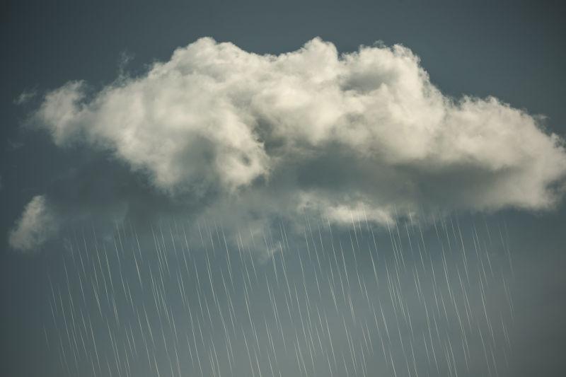 天空中的雨云