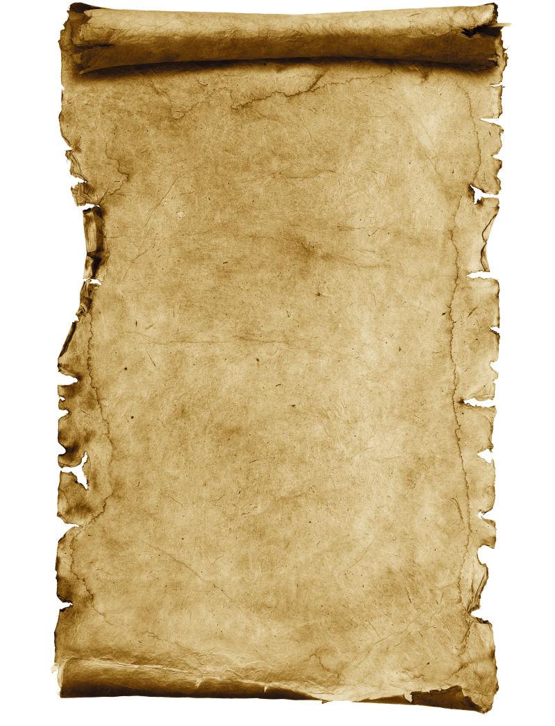 白色背景下的卷纸