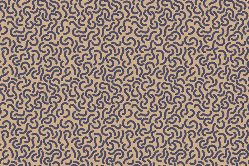 黄色的混合弯曲线条