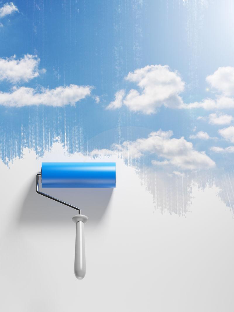 被吸引的天空3D插图