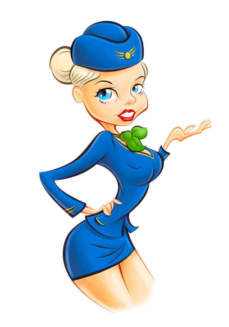 美丽的性感的空姐