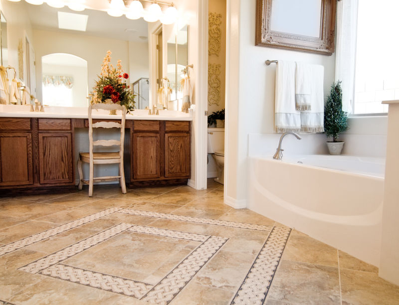 现代豪华浴室个性瓷砖设计风格