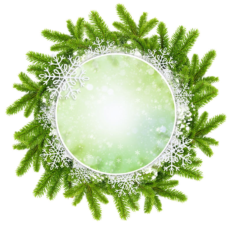 绿色圣诞树花环