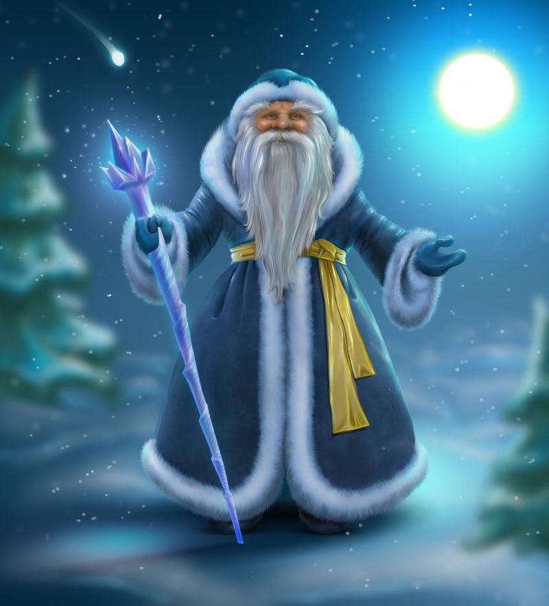 俄罗斯蓝色圣诞老人