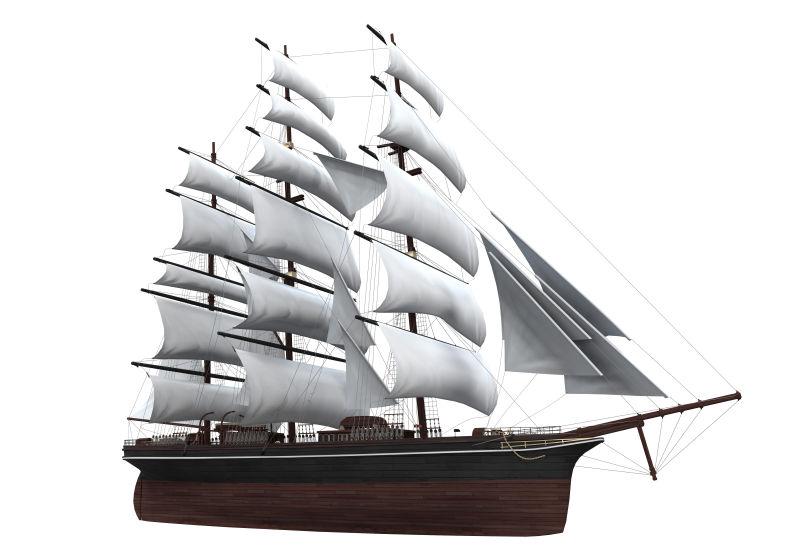 帆船图片 白色背景上的大型帆船素材 高清图片 摄影照片 寻图免费打包下载