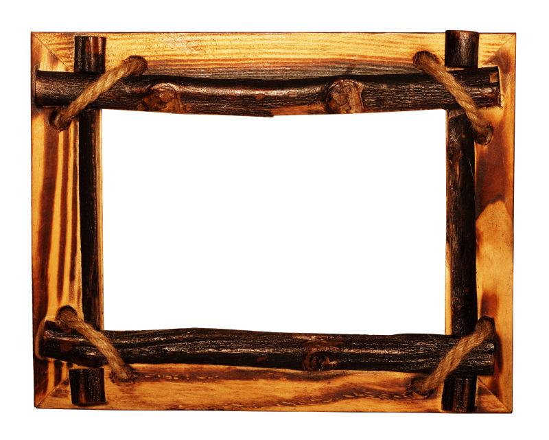 白色的背景木框架