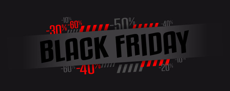 矢量黑色星期五销售活动概念插图