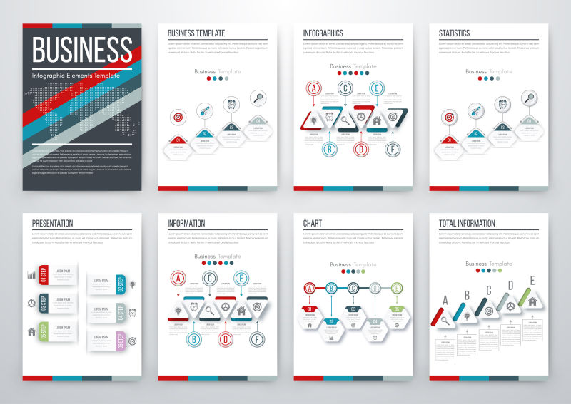 创意商业图形手册矢量图