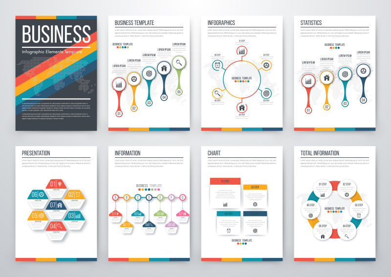 精美商务画册设计矢量图