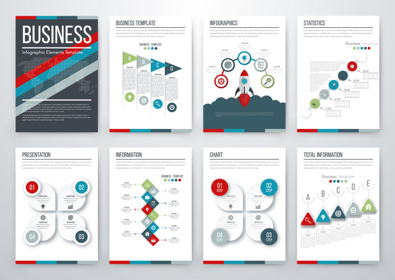 画册内容页图标矢量