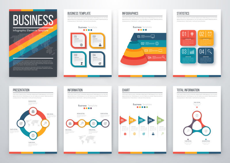 商业图形手册设计矢量图
