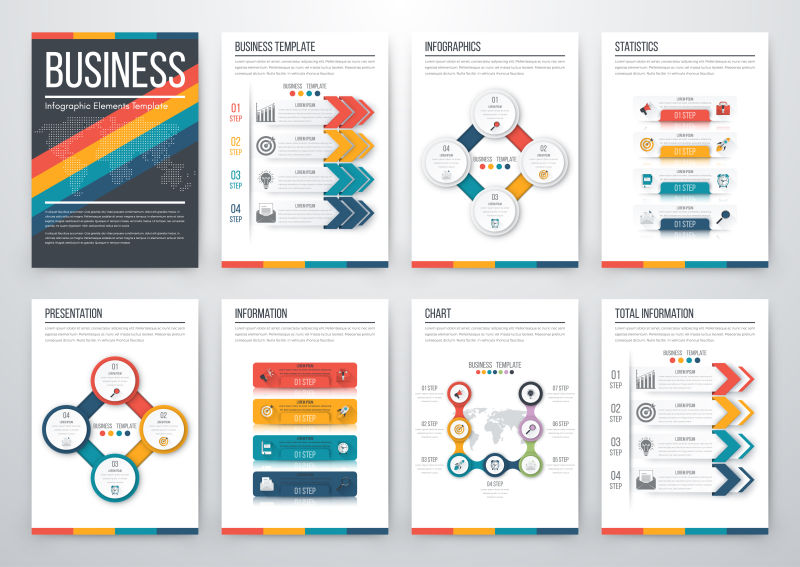 信息图形向量集矢量图
