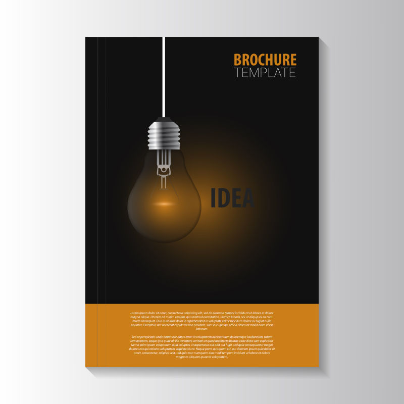 矢量灯泡宣传册设计