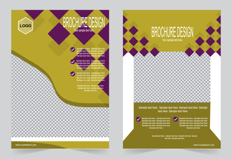 抽象的黄色海报边框矢量设计