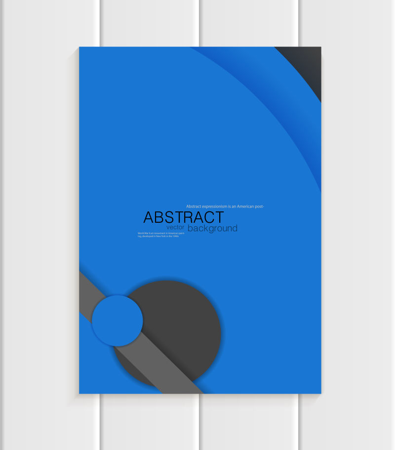 矢量的蓝色商业宣传册封面