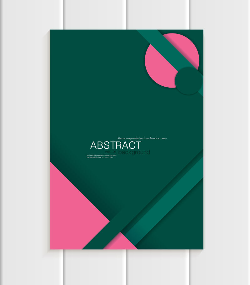 矢量的绿色几何图案宣传册封面设计