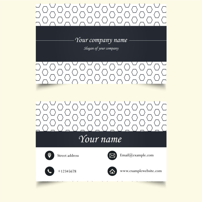 商业概念名片矢量设计