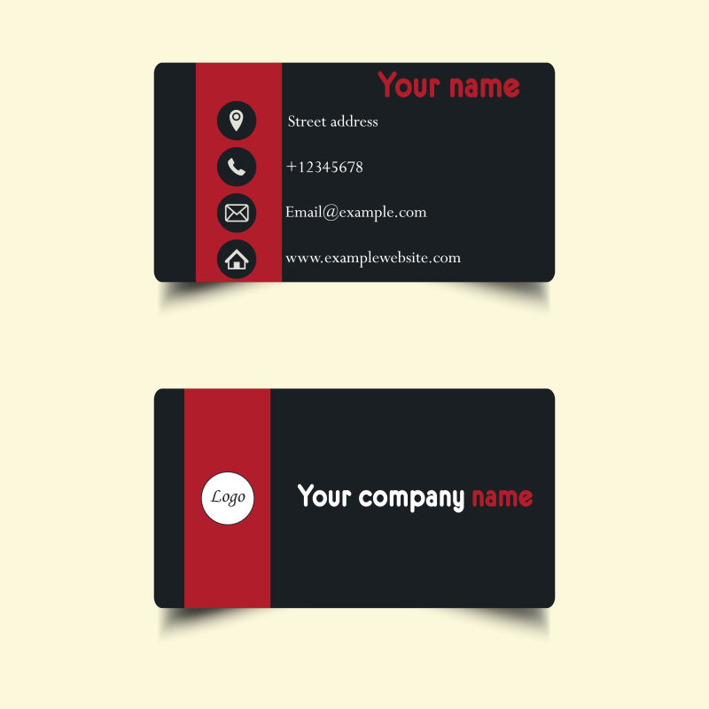 矢量的商业概念名片设计