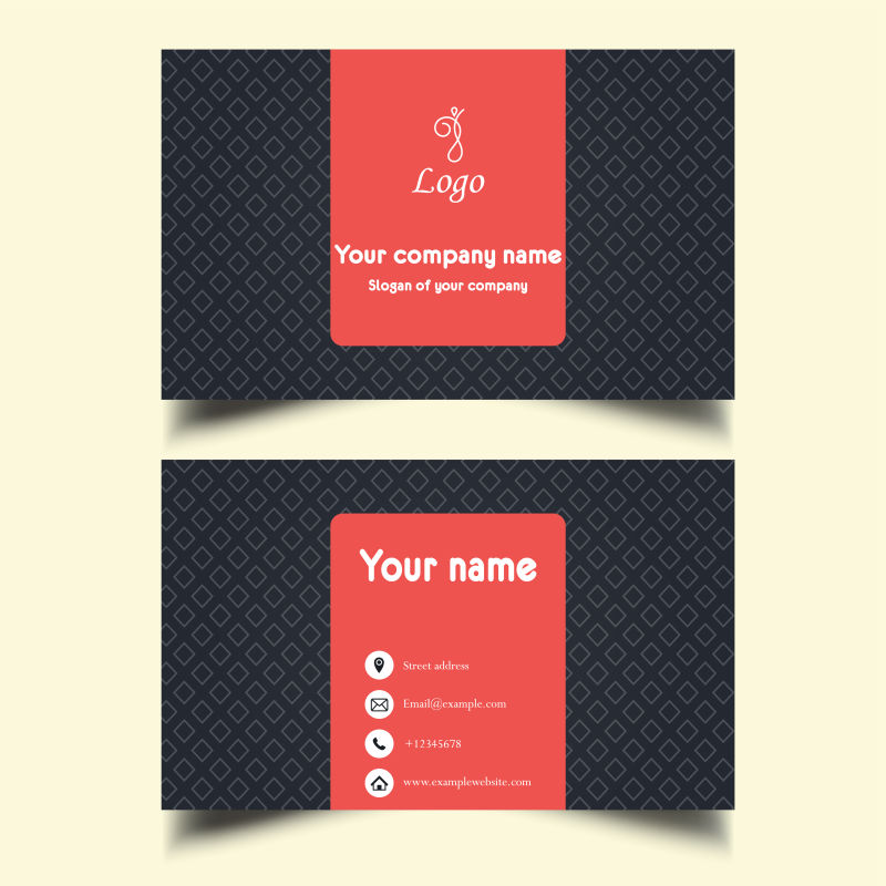 商业概念矢量名片设计